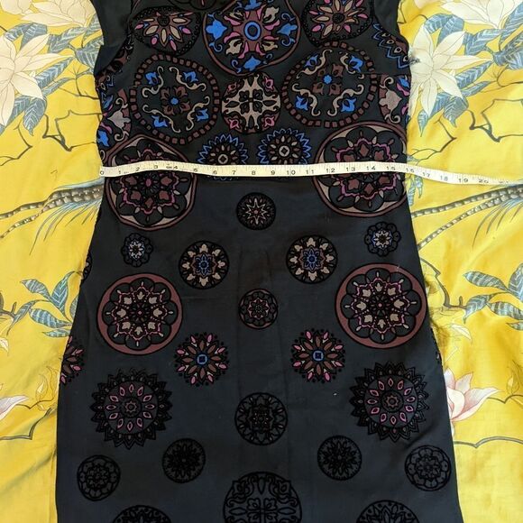 Desigual Sofia dress velvet mandala cutout bodycon mini sz l euc - Picture 6 of 8